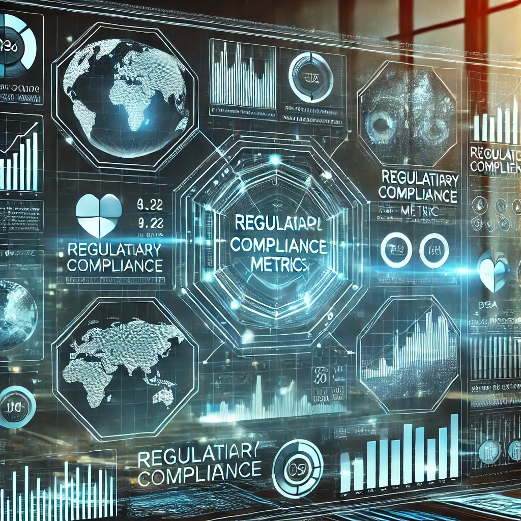 DALL·E 2024-07-30 18.15.11 - A digital interface showing a financial dashboard with regulatory compliance metrics. The screen displays graphs, charts, and data visualizations, sym