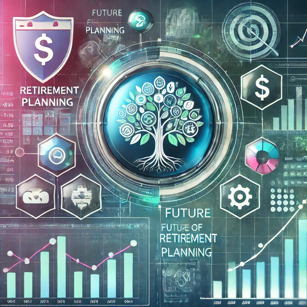 DALL·E 2024-09-01 16.59.30 - A detailed image representing the future of retirement planning for women. The image shows a digital financial dashboard with retirement planning tool